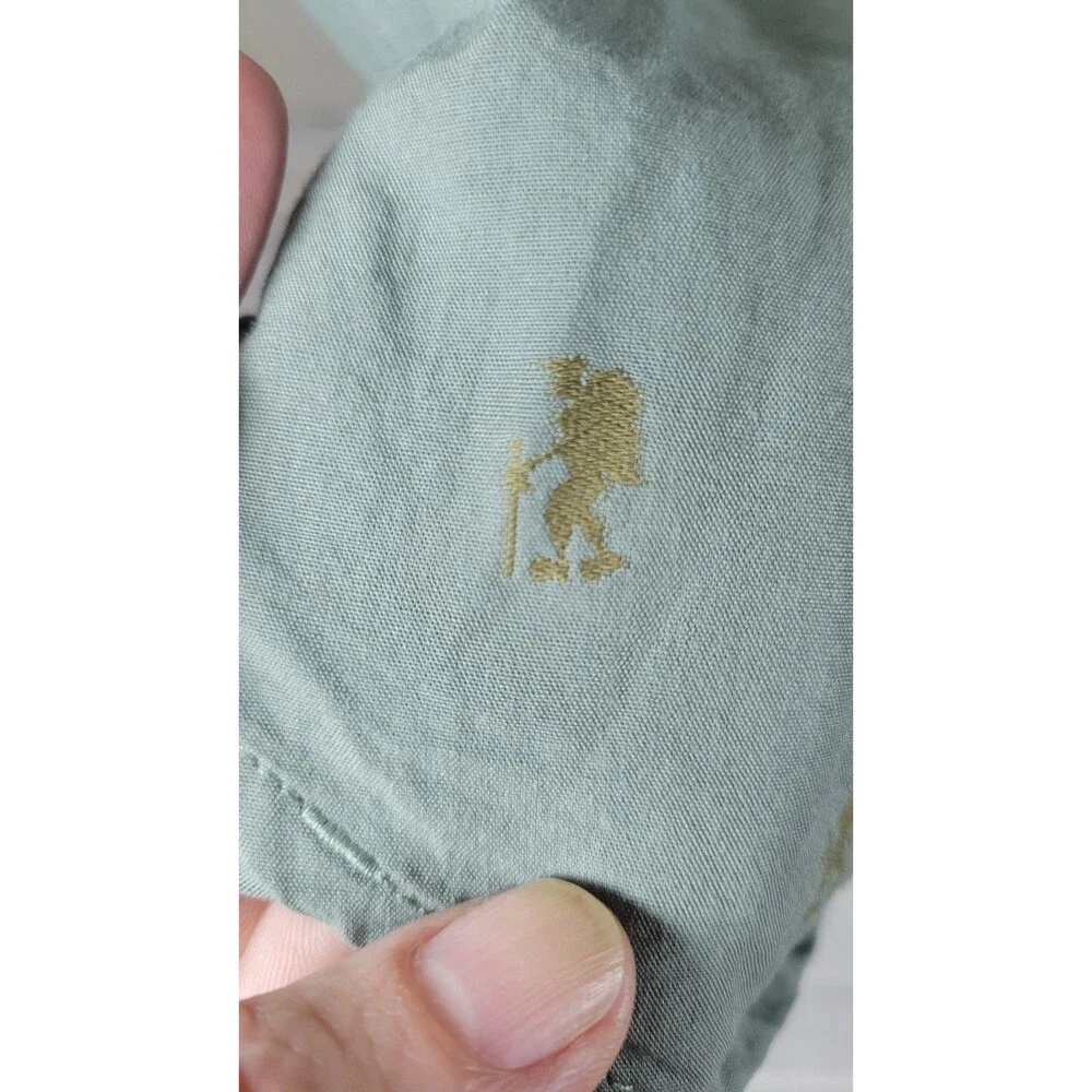 The North Face Men’s XXL Embroidered Hiker Button Up Shirt‎ Sage Green Cotton